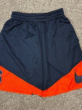 Nike Syracuse Orange Elite Dri-Fit Mesh Shorts Blue, Size XL